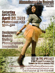 Advertisement for April 23, 2011 photoshoot for the Abandoned In Detroit fashion showcase project.