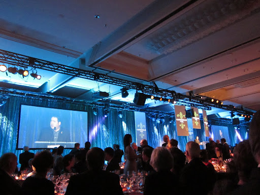 Emeril welcomed everyone to the ballroom for dinner, and expressed how grateful he is for the support his foundation would receive.