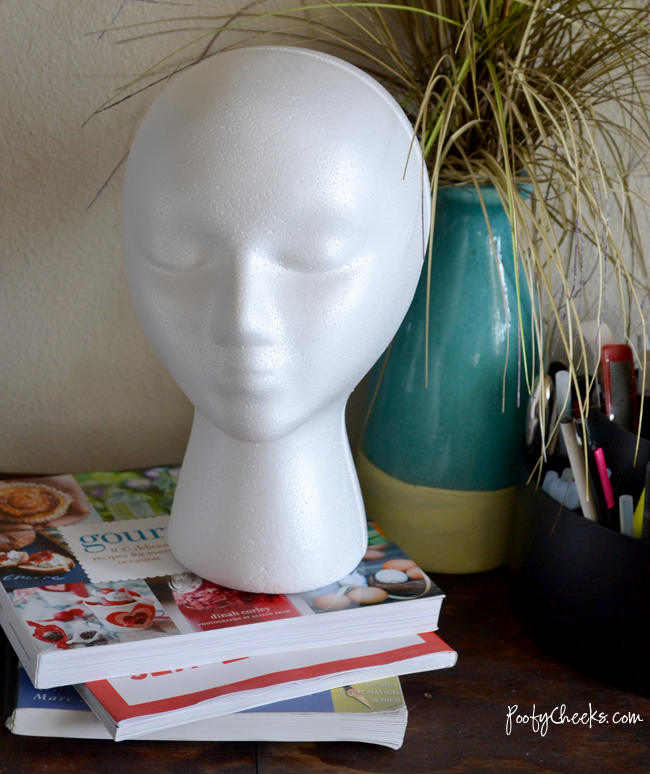 DIY Mannequin Head Prop - great for displaying headbands at a craft fair