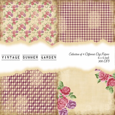 Vintage Summer Garden Front Sheet