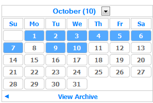 Light Archive Calendar