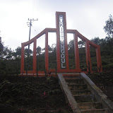 The large Bukittunggul sign at the end of the Cibodas road (Daniel Quinn, February 2010)
