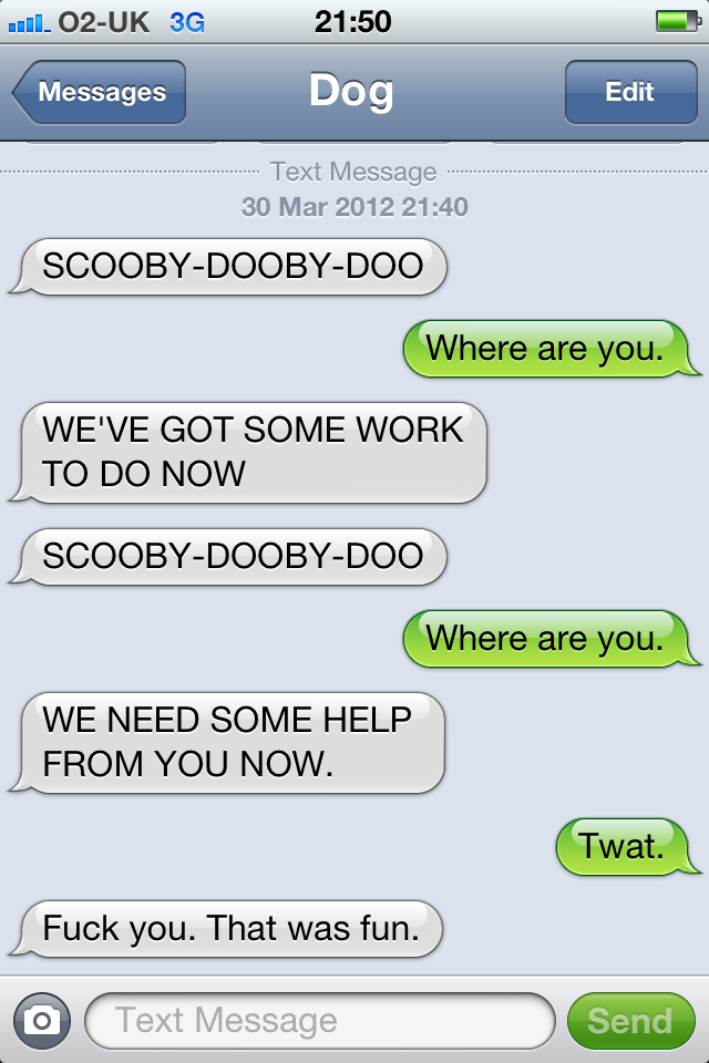 Texts from my dog