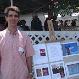 Mike with "The Many Meanings of Toppa" display Mike with "The Many Meanings of Toppa" display