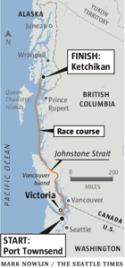ST Race to Alaska map
