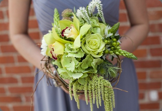 Green Bridesmaid Bouquet by Cori Cook Floral Design cori cook