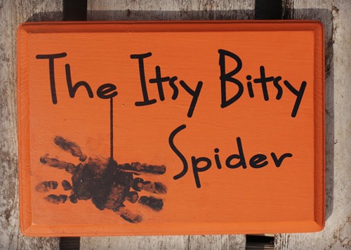 Itsy Bitsy Spider Handprint Sign