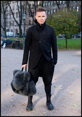 I like mixing different shades and textures of black
