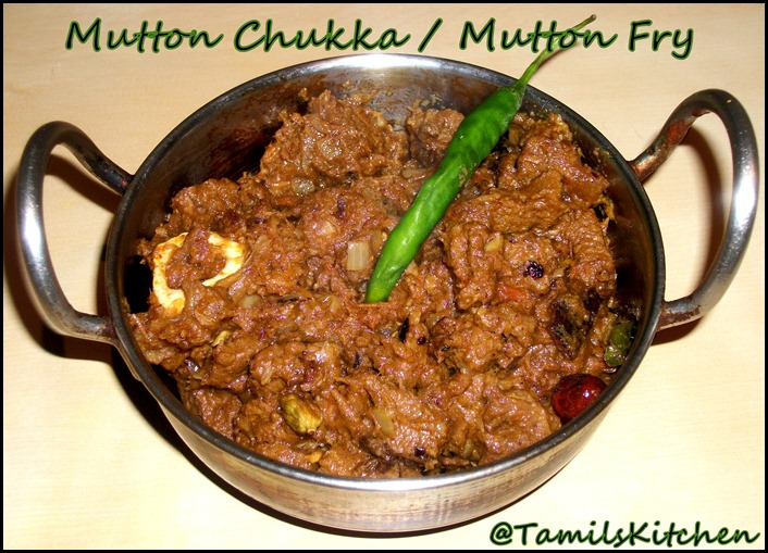 Mutton chukka / Mutton Fry