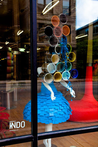 Paint chip dress at Colori
Photo by Brian Willette