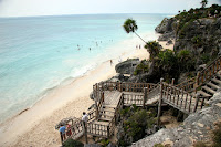 The beach at Tulum