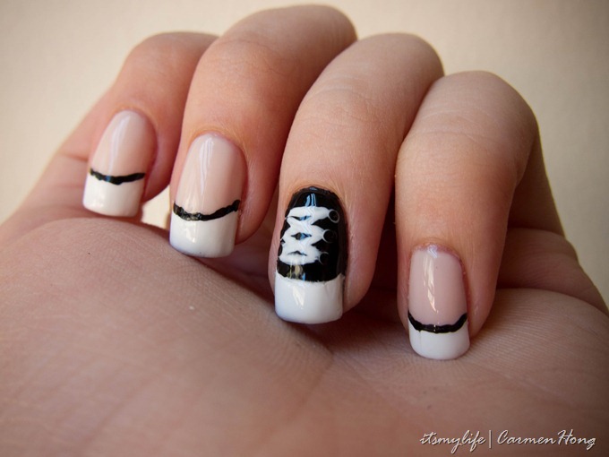 1. Converse-inspired fake nail designs - wide 2