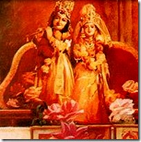 offering to Radha and Krishna