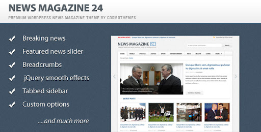 News Magazine 24 - ThemeForest Item for Sale
