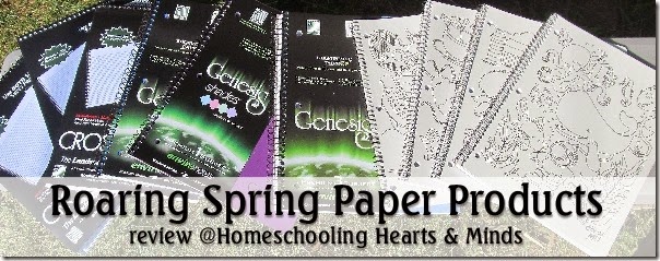 Roaring Spring---better notebooks for your homeschool!  A review at Homeschooling Hearts & Minds