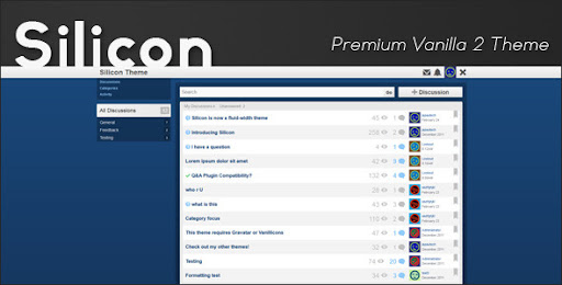 Silicon - Premium Vanilla 2 Theme - Vanilla Forums