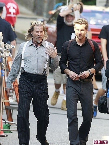 Jeff Bridges és Ryan Reynolds az R.I.P.D. forgatásán 02