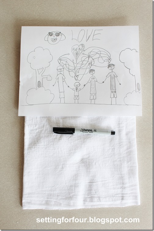Childrens Art Tea Towel 001 www.settingforfour.com Childrens Art Tea Towel 001 www.settingforfour.com