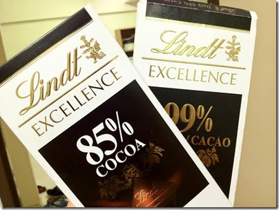 Lindt Excellence 99% & 85% Dark chocolate 