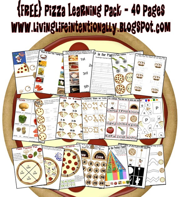 FREE Pizza Worksheets for Kids
