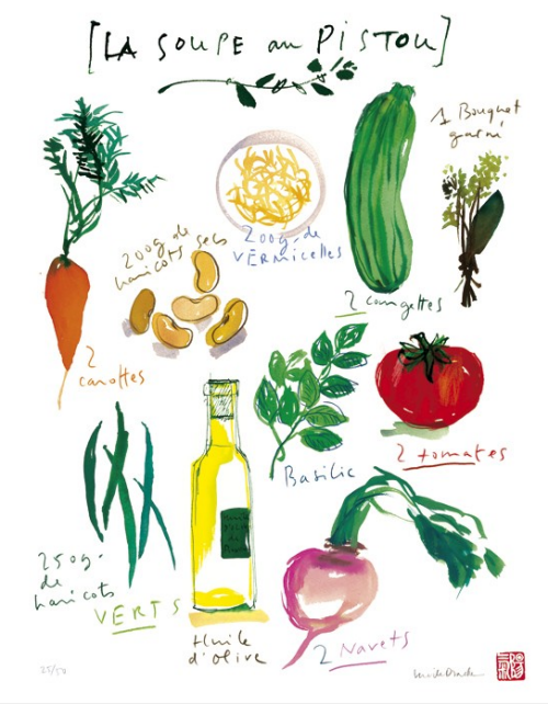french vegetable soup illustration artwork