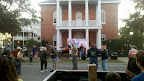 Cycle NC 2011 - The Crowd Band performs, locals and cyclists dancing in the streets.