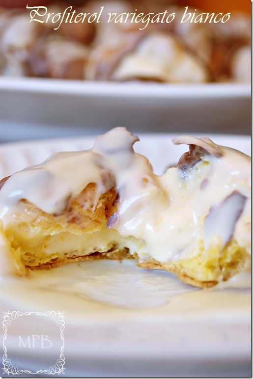 profiteroles variegato bianco