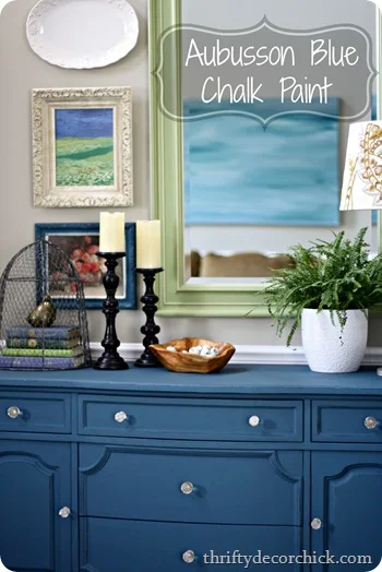 aubusson blue chalk paint dresser