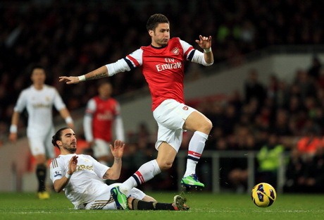 Hasil Arsenal vs Swansea City Liga Inggris Sabtu 1 Desember 2012.