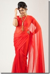 Lakshmi Menon Hot Red Saree Photo Shoot Stills