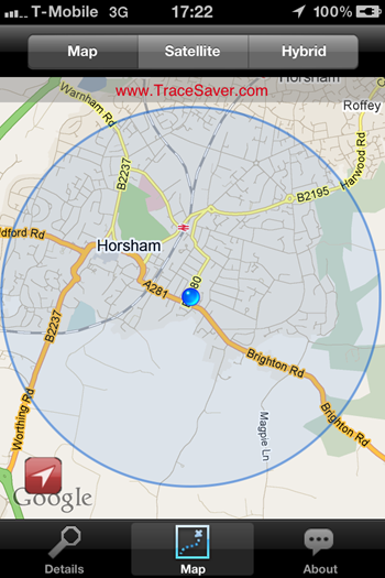TraceSaver – Track your iPhone 4, iPhone 3GS, iPhone 3G Location[Cydia Tweak]