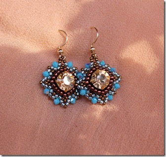 Masca Earrings beaded crystal Rachel Graham