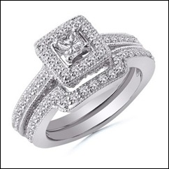 Princess and Round Diamond Wedding Ring Princess and Round Diamond Wedding Ring