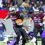 Peter Nguyen breaks a tackle, on his way to 57 yards for the evening.