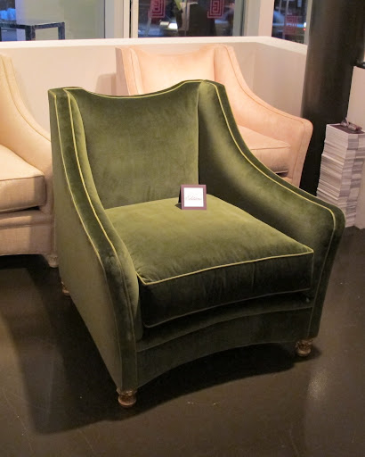 Martha absolutely loved this Jayne Lounge chair in the emerald green velvet.