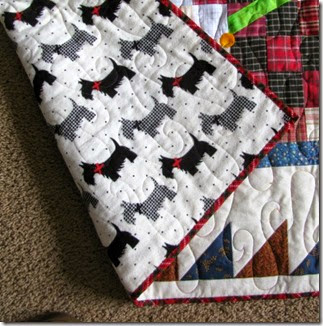 Scottie quilt back