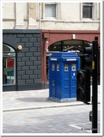 One of two Police boxes seen in Glasgow. Dr Who perhap's?