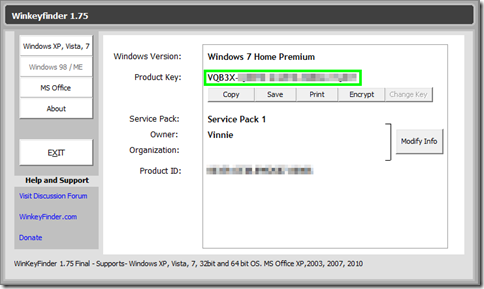 windows 7 64bit product key
