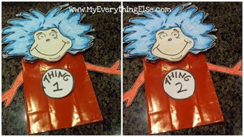 Thing 1 Thing 2 Printable Puppets