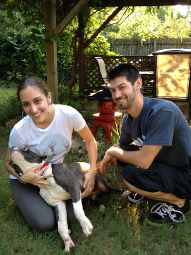 Big old softie Eddie here was adopted by this happy couple after being fostered for Animal Action Rescue by Beth LaBauve.
Photo Credit: Beth LaBauve