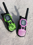 Here are two of our walkies. They were all different colors so each person knew which one was theirs. We called this our 