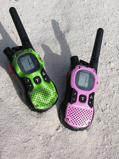 Here are two of our walkies. They were all different colors so each person knew which one was theirs. We called this our 