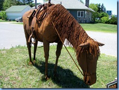 7721 Ontario Trans-Canada Hwy 17 - Massey life size metal horse sculpture