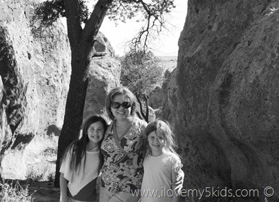 Mom and Girls on the Rocks