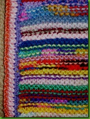 2012 garter stitch striped afghan detail