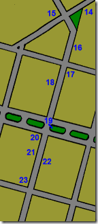 Map of Commerce Avenue in Downtown Longview, Washington