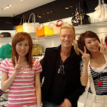 taking a picture with some cute Japanese girls in a fashion store in Harajuku in Harajuku, Japan 