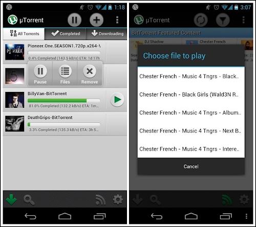 µTorrent per Android 