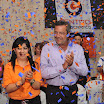 El líder de Centro Democrático, Jimmy Jairala, junto a la directora del Frente Femenino, Verónica Loaiza