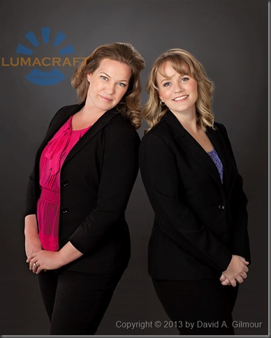 Portrait by Lumacraft Photography of Tammy and Pam, organizers and speakers, Real Women Real Business Conference, May 4 2103, Mississauga